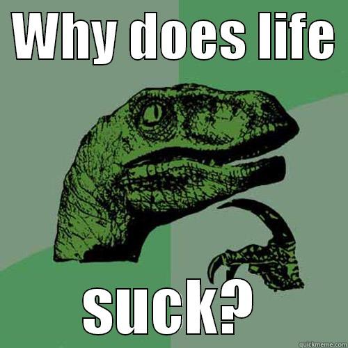  WHY DOES LIFE  SUCK? Philosoraptor
