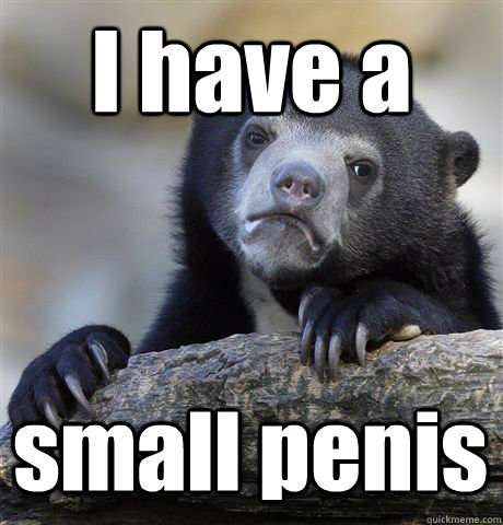 I have a small penis  Confession Bear