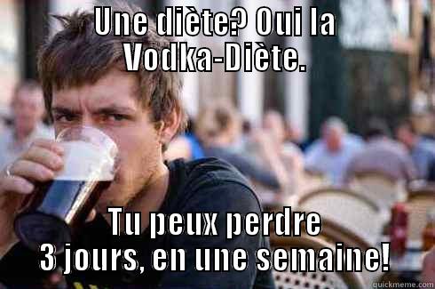 UNE DIÈTE? OUI LA VODKA-DIÈTE. TU PEUX PERDRE 3 JOURS, EN UNE SEMAINE! Lazy College Senior