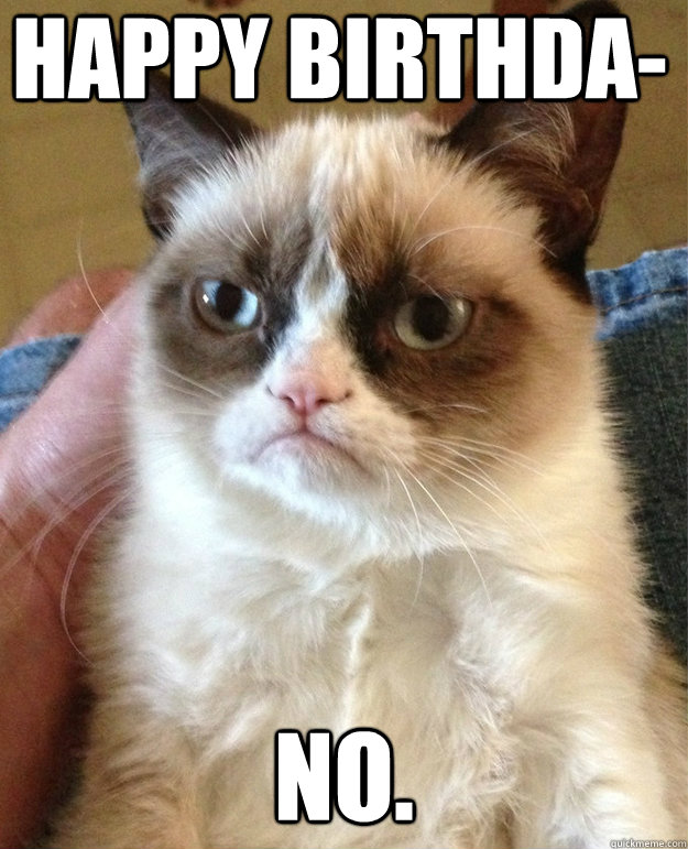 Happy Birthda- No. - Happy Birthda- No.  grumpy cat birthday