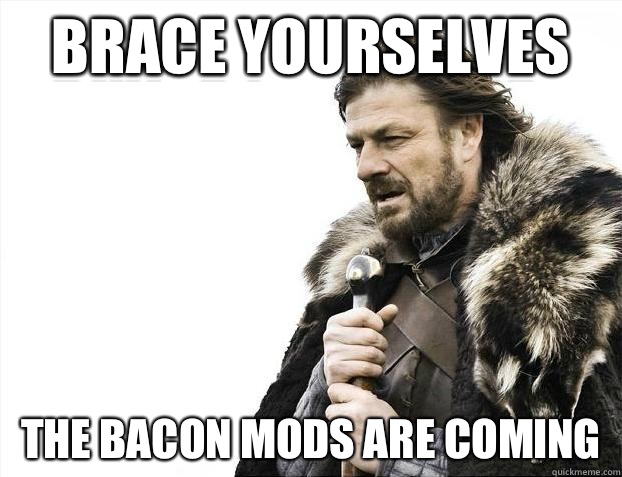 Brace yourselves The bacon mods are coming  Brace Yourselves - Borimir