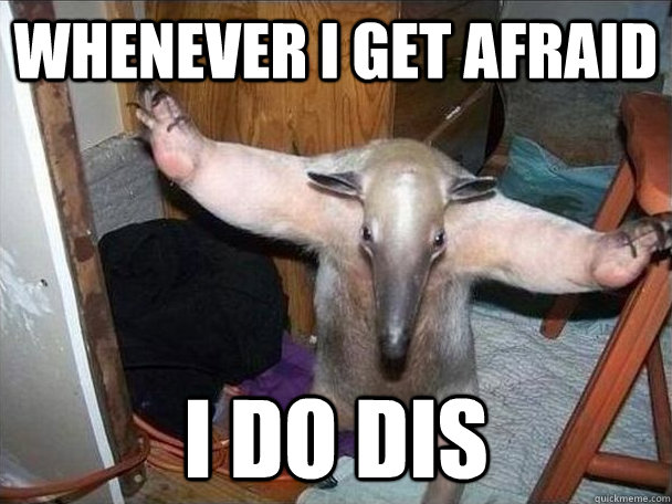 whenever i get afraid i do dis  I got this