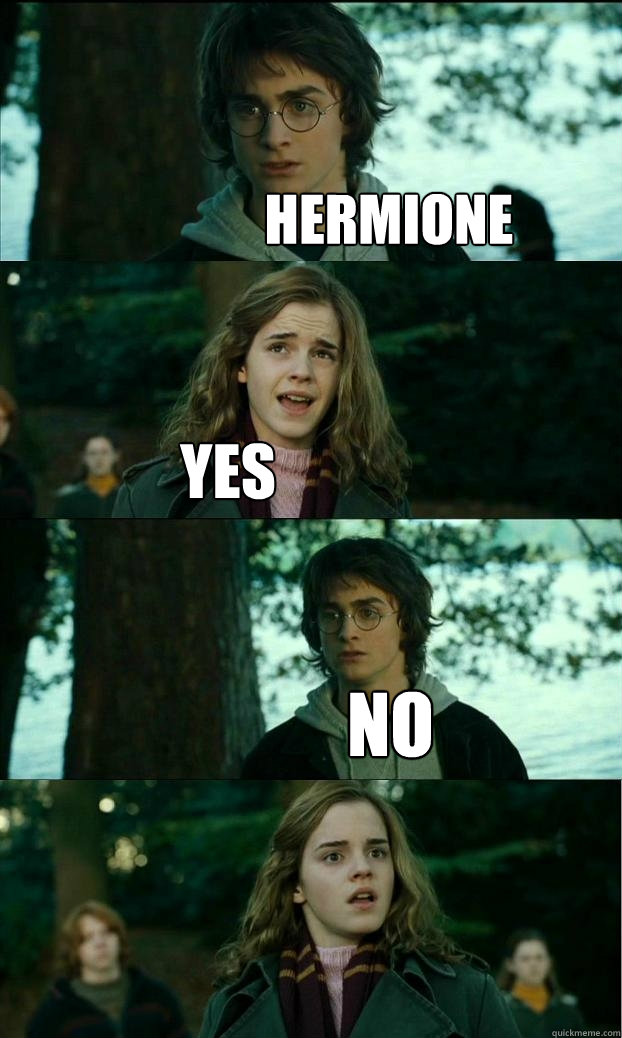 Hermione Yes No  Horny Harry