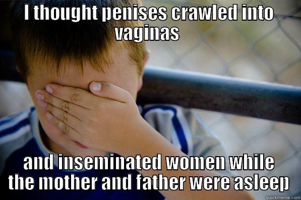 I THOUGHT PENISES CRAWLED INTO VAGINAS  AND INSEMINATED WOMEN WHILE THE MOTHER AND FATHER WERE ASLEEP Confession kid
