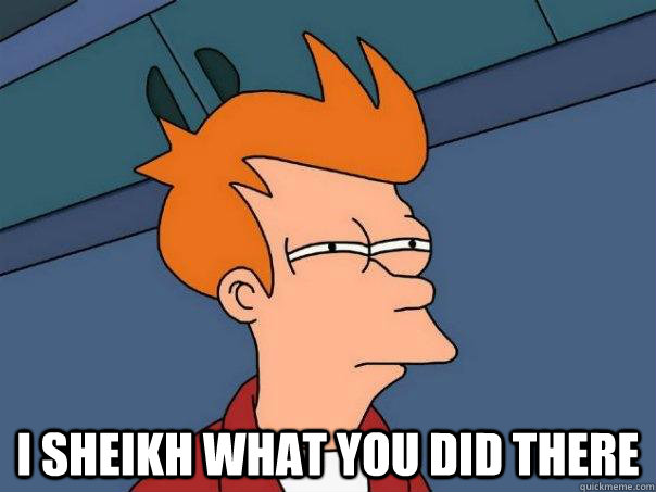  I Sheikh what you did there  Futurama Fry