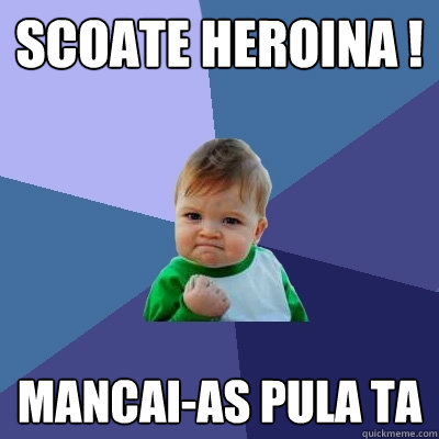 scoate heroina ! mancaţi-as pula ta  Success Kid
