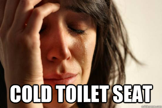  COLD TOILET SEAT -  COLD TOILET SEAT  First World Problems