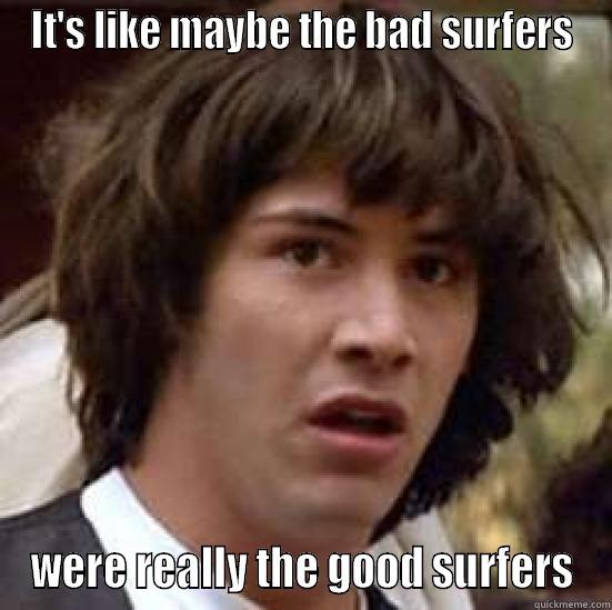 IT'S LIKE MAYBE THE BAD SURFERS WERE REALLY THE GOOD SURFERS conspiracy keanu