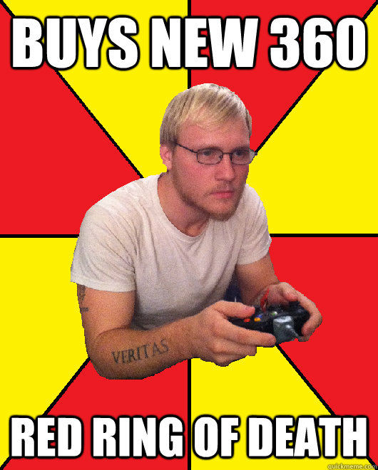 Buys new 360 red ring of death  Sad Gamer Chris