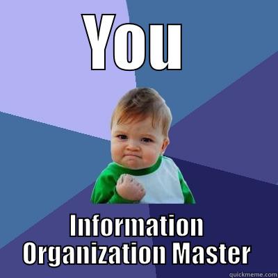 YOU INFORMATION ORGANIZATION MASTER Success Kid