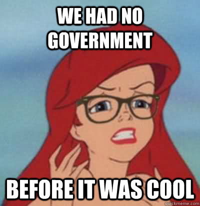 We had no government before it was cool - We had no government before it was cool  Hipster Ariel