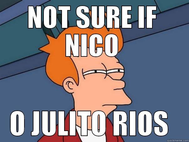 not sure - NOT SURE IF NICO O JULITO RIOS  Futurama Fry