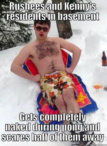 RUSHEES AND KENNY'S RESIDENTS IN BASEMENT GETS COMPLETELY NAKED DURING PONG AND SCARES HALF OF THEM AWAY Misc