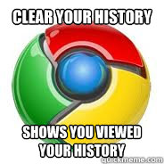 Clear your history Shows you viewed your history  