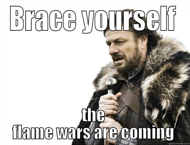 BRACE YOURSELF THE FLAME WARS ARE COMING Misc