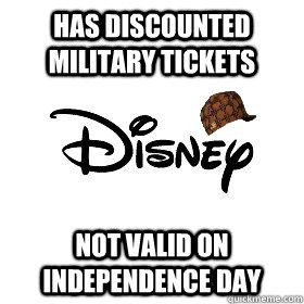 Has Discounted Military Tickets Not valid on Independence Day  - Has Discounted Military Tickets Not valid on Independence Day   Misc