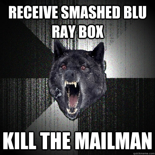 receive smashed blu ray box kill the mailman  Insanity Wolf