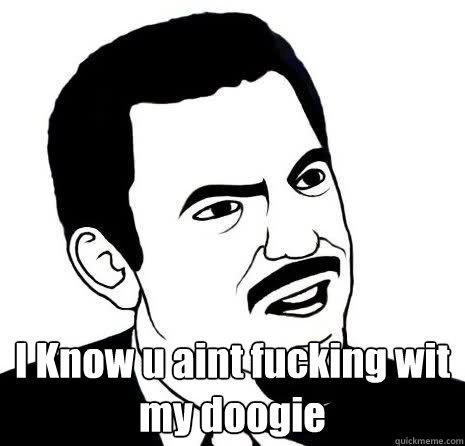  I Know u aint fucking wit my doogie  Seriously Are You Serious
