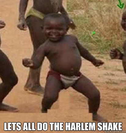 lets all do the harlem shake  dancing african baby