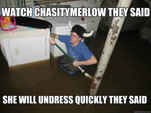 Watch ChasityMerlow they said She will undress quickly they said  Do the laundry they said