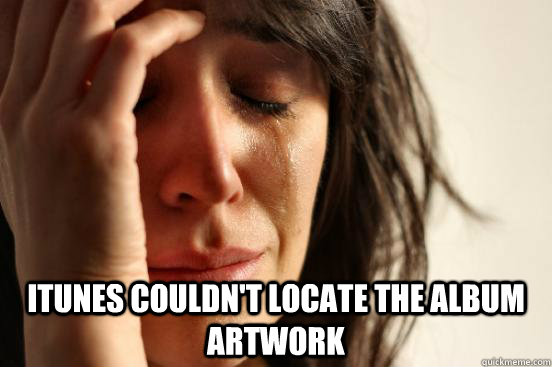  itunes couldn't locate the album artwork  First World Problems