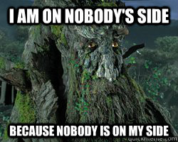 I am on nobody's side because nobody is on my side - I am on nobody's side because nobody is on my side  Indepent Ent