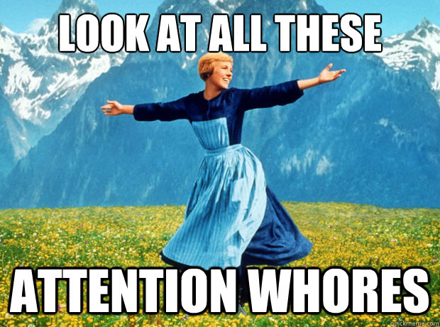 Look at all these attention whores  Sound of Music- Election