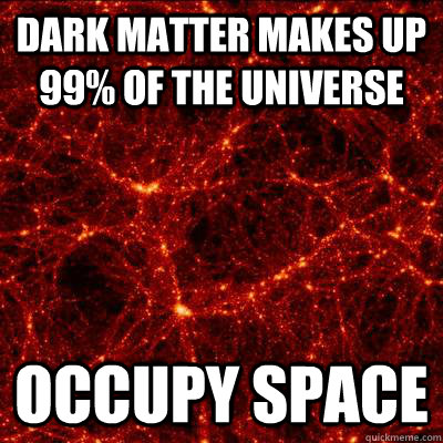 Dark Matter Makes up 99% of the Universe Occupy Space  