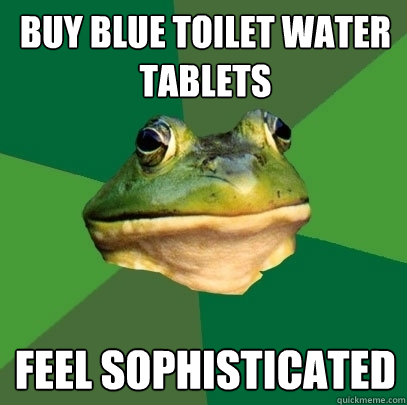 buy blue toilet water tablets feel sophisticated  Foul Bachelor Frog