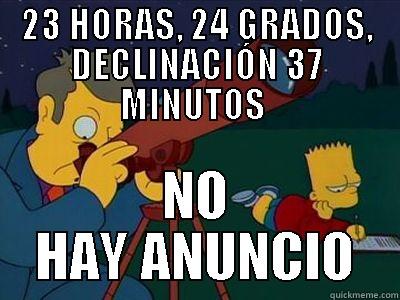 23 HORAS, 24 GRADOS, DECLINACIÓN 37 MINUTOS  NO HAY ANUNCIO Success Kid