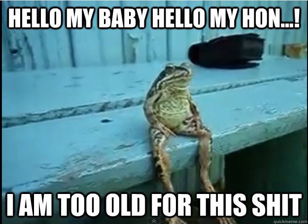HELLO MY BABY HELLO MY HON...! I AM TOO OLD FOR THIS SHIT - HELLO MY BABY HELLO MY HON...! I AM TOO OLD FOR THIS SHIT  Misc