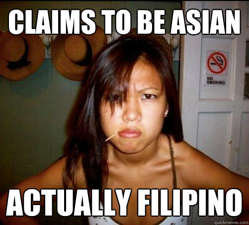 claims to be asian actually filipino  Asian roommate