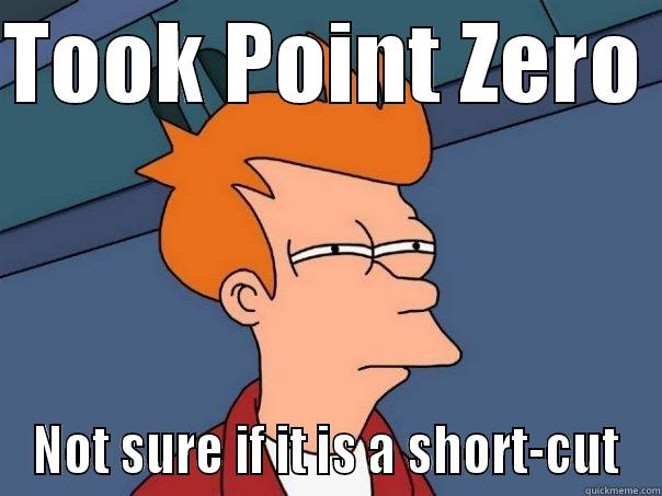 TOOK POINT ZERO  NOT SURE IF IT IS A SHORT-CUT Futurama Fry