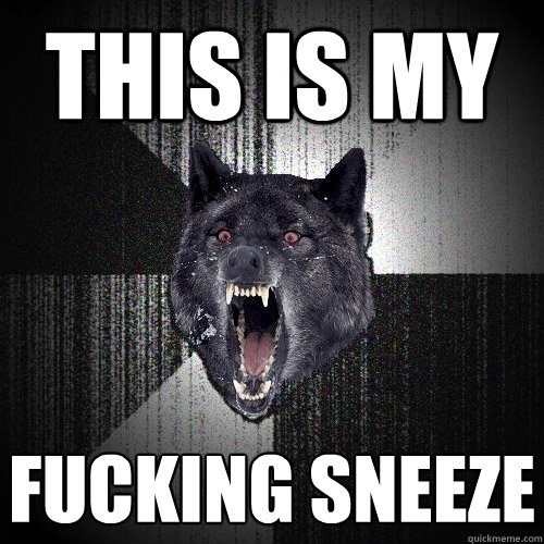 This is my fucking sneeze  Insanity Wolf