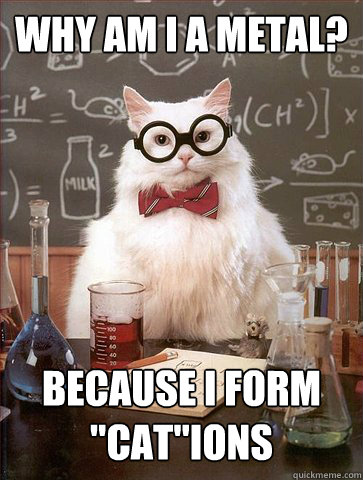 Why am I a metal?

 Because I form 