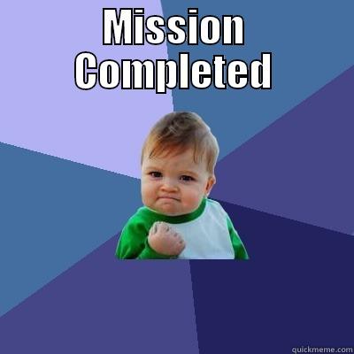MISSION COMPLETED  Success Kid