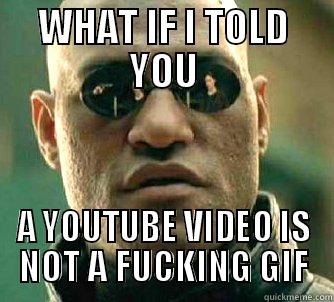 WHAT IF I TOLD YOU A YOUTUBE VIDEO IS NOT A FUCKING GIF Matrix Morpheus