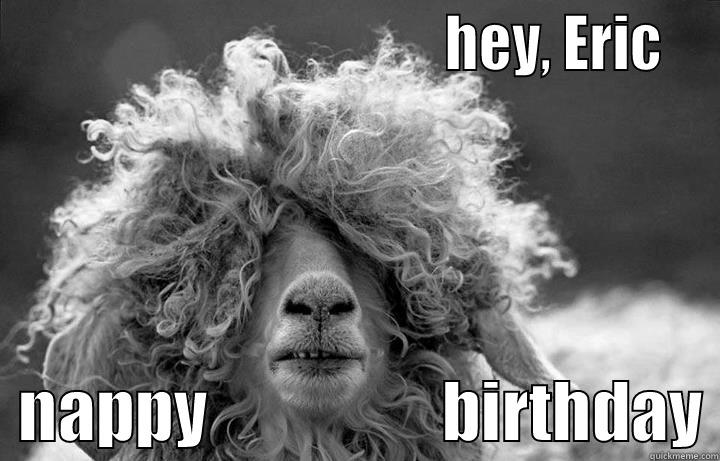                                      HEY, ERIC    NAPPY                  BIRTHDAY Misc