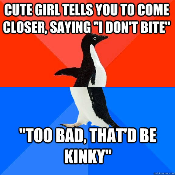 Cute Girl tells you to come closer, saying 