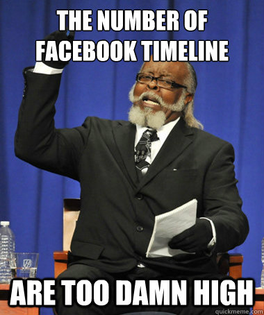 the number of facebook timeline posts are too damn high  The Rent Is Too Damn High