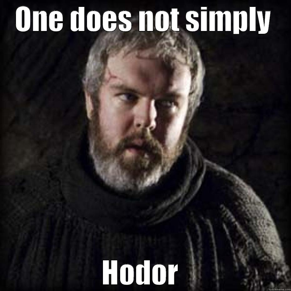 ONE DOES NOT SIMPLY HODOR  Misc