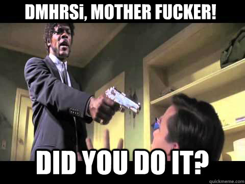 DMHRSi, MOTHER FUCKER! DID YOU DO IT? - DMHRSi, MOTHER FUCKER! DID YOU DO IT?  Annoyed Samuel L Jackson