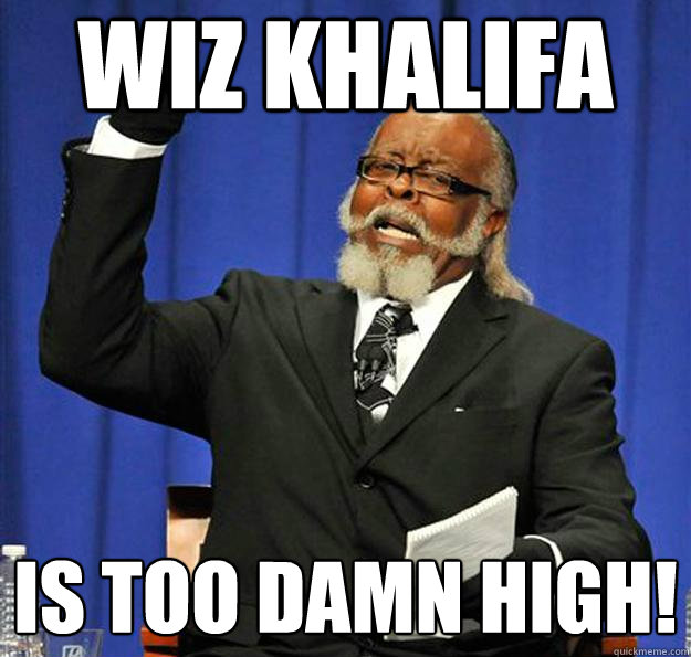 Wiz Khalifa Is too damn high!  Jimmy McMillan