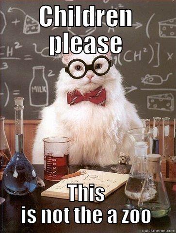 CHILDREN PLEASE THIS IS NOT THE A ZOO Chemistry Cat