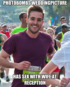 Photobombs weddingpicture has sex with wife at reception  Ridiculously photogenic guy