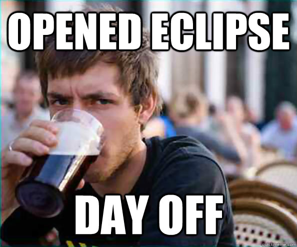 Opened Eclipse Day off  College Senior