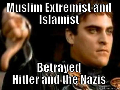 MUSLIM EXTREMIST AND ISLAMIST BETRAYED HITLER AND THE NAZIS Downvoting Roman