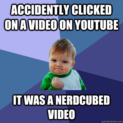 Accidently clicked on a video on youtube It was a nerdcubed video - Accidently clicked on a video on youtube It was a nerdcubed video  Success Kid