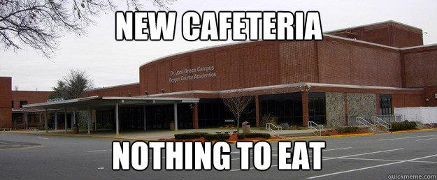 New cafeteria Nothing to eat  Scumbag BCA