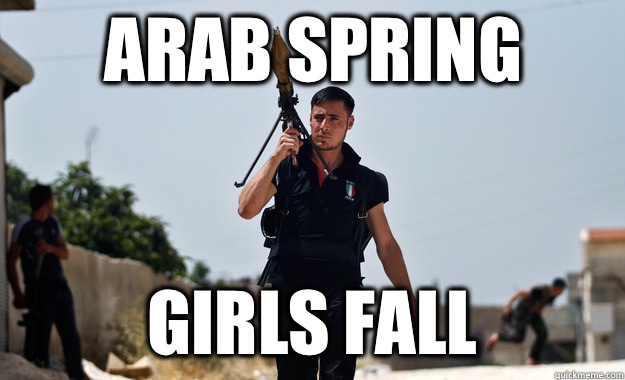 Arab spring Girls Fall  Ridiculously Photogenic Syrian Soldier